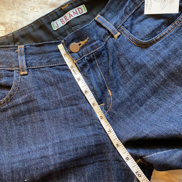 J BRAND wide leg flared bottom jeans with linen - Picture 12 of 15